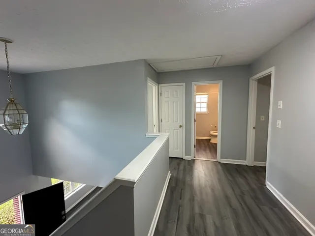 a view of livingroom with furniture and wooden floor