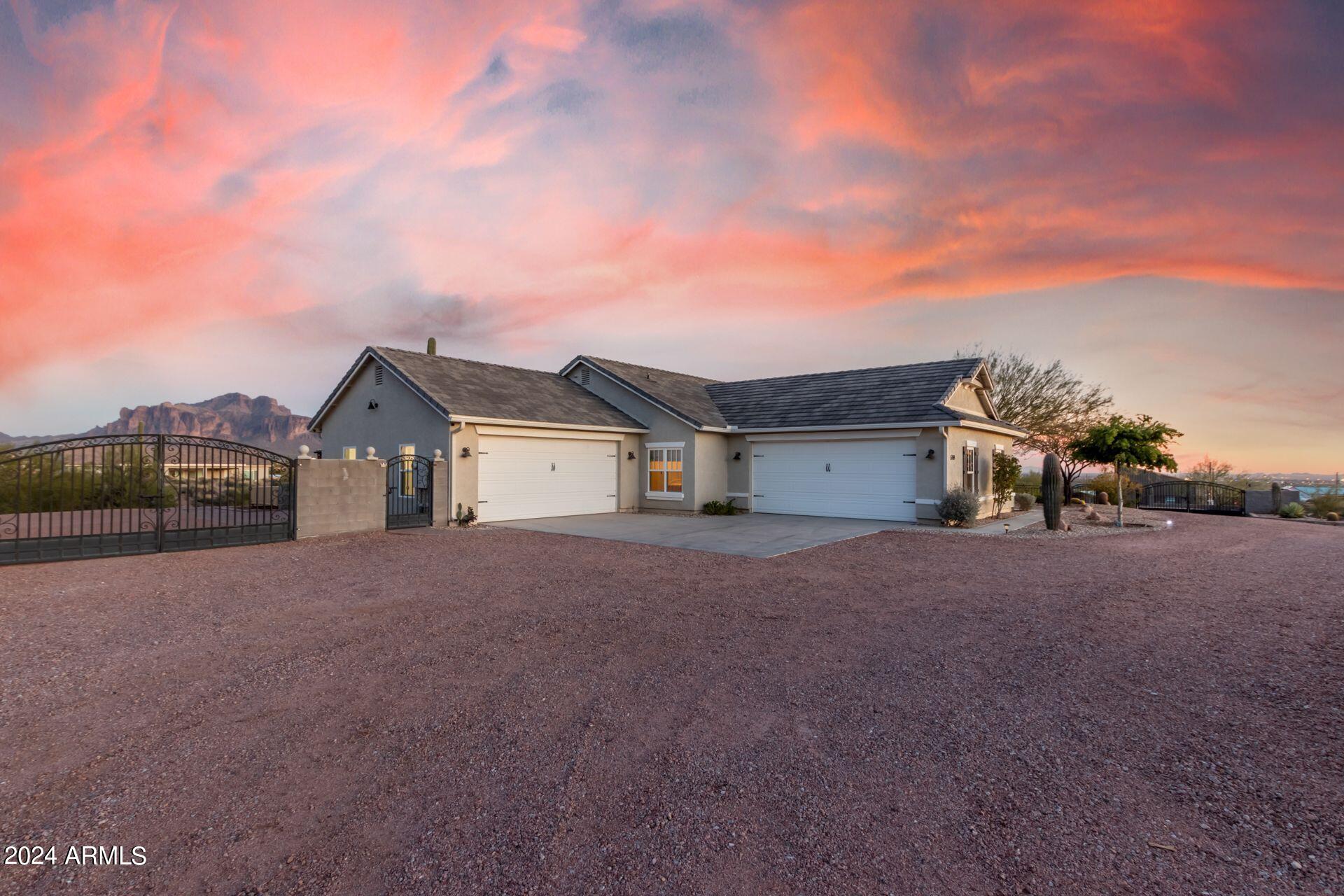 5169 North Idaho Road Apache Junction, AZ 85119 - Photo 2 of 107 North RV gate and Dual 2 car garage