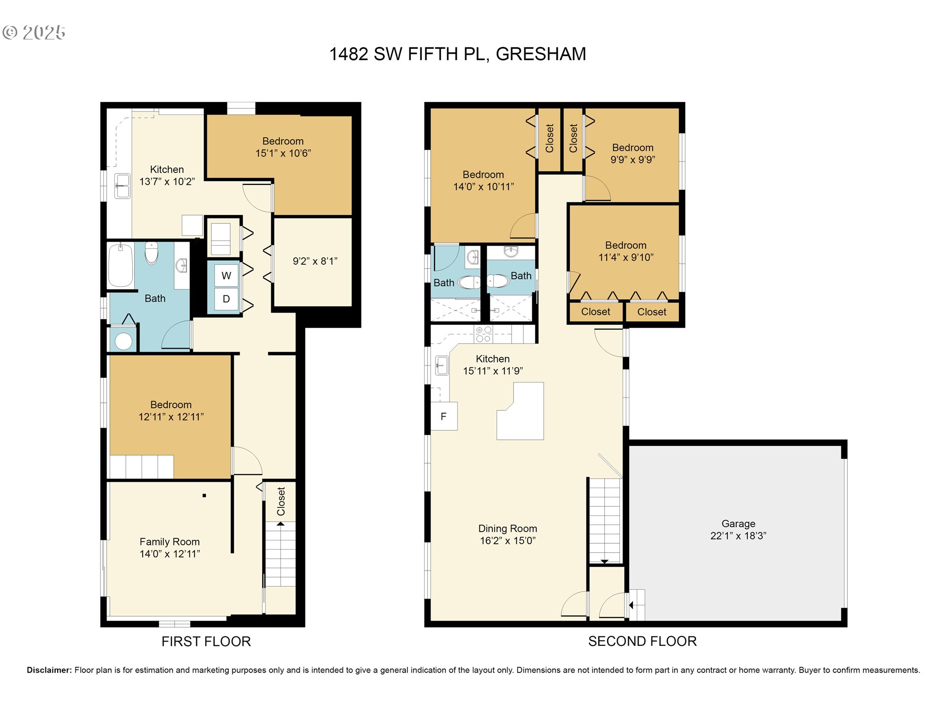1482 Southwest 5th Place Gresham, OR 97080 - Photo 32 of 32 Floor Plan