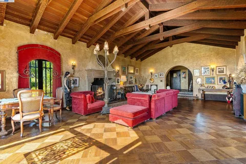 a living room filled with furniture