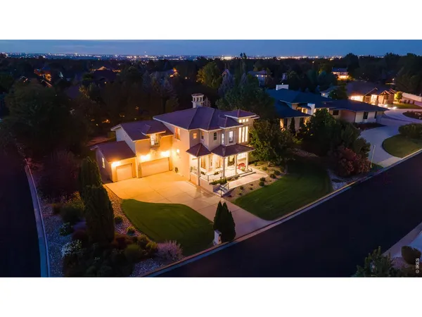 an aerial view of multiple house