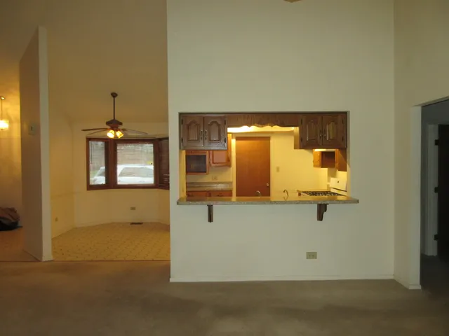 a view of a livingroom with a flat screen tv