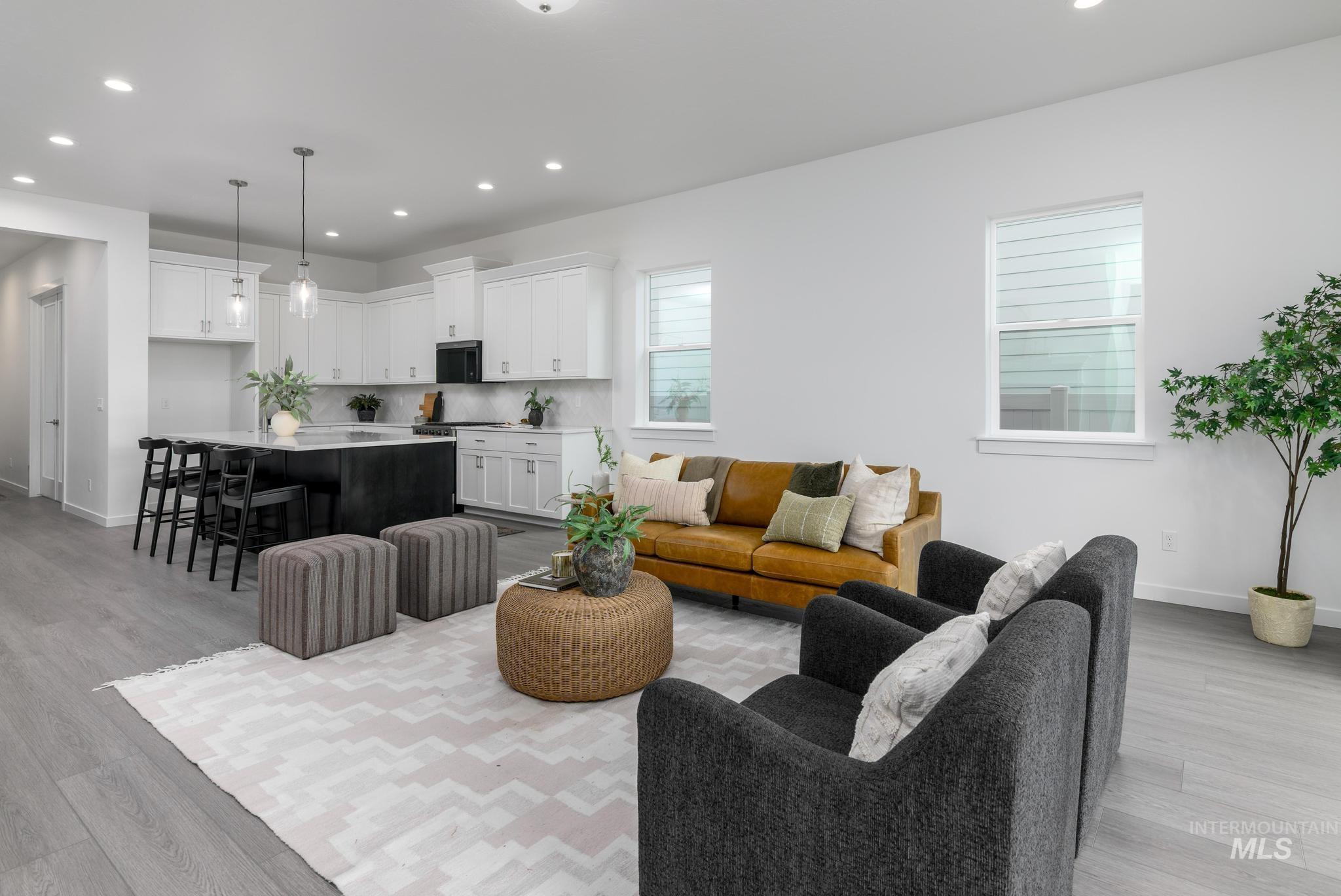 8554 West Fanning Street Star, ID 83669 - Photo 4 of 11 Living area featuring recessed lighting and light wood-style floors