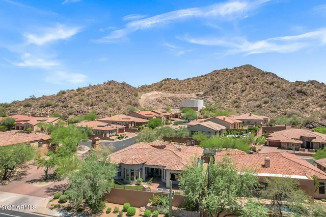 a view of city and mountain