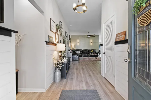 a view of a kitchen and dining room