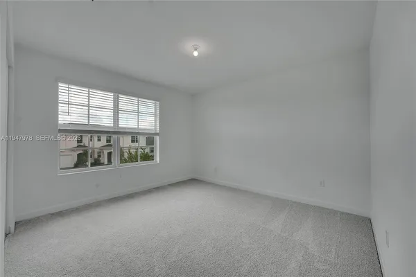 an empty room with a window