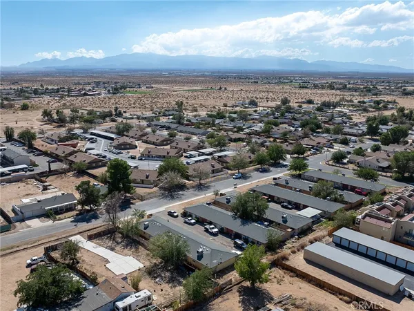 an aerial view of a city