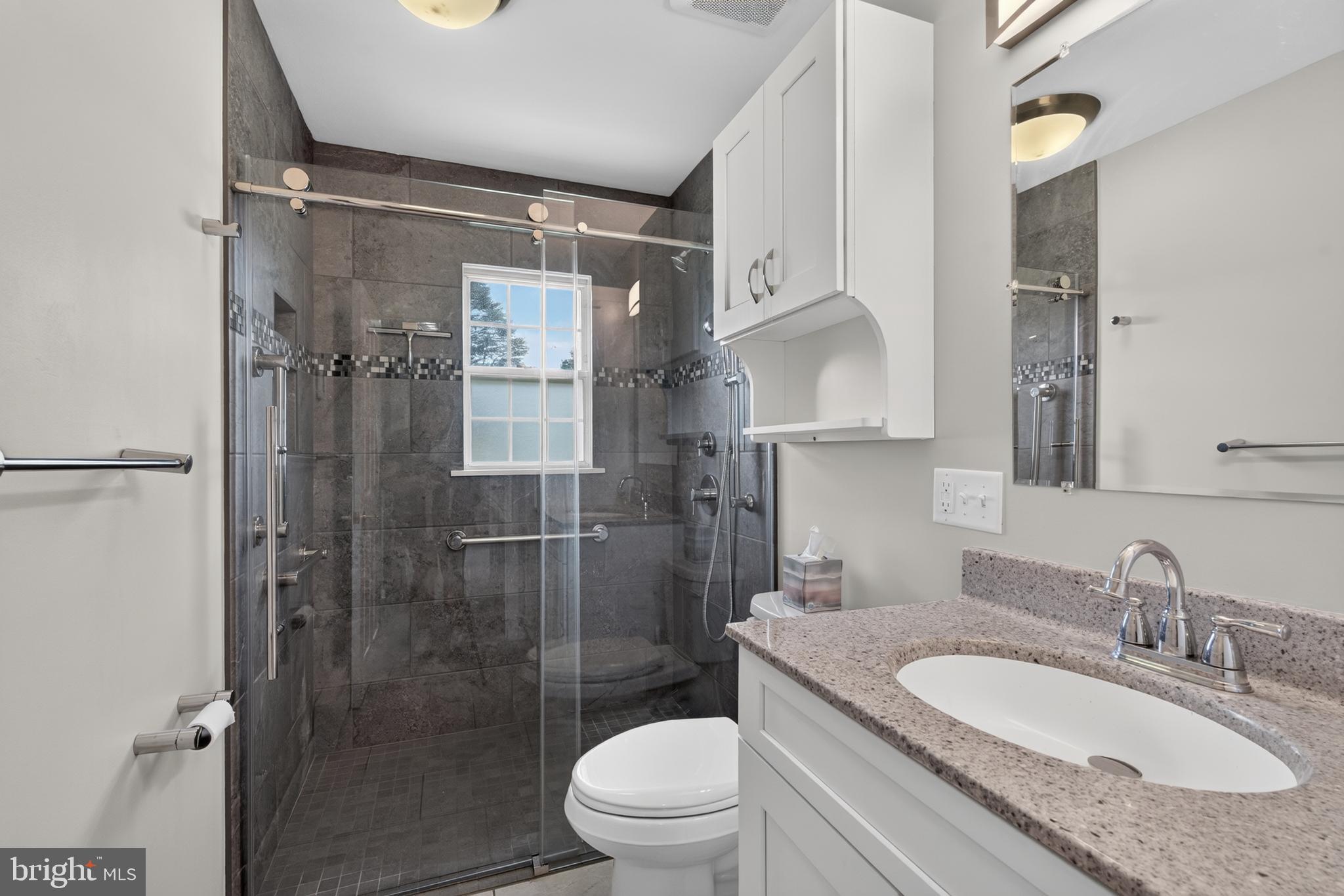 314 Reckord Road Fallston, MD 21047 - Photo 18 of 43 Main Level Bathroom with Updated Walk-In Shower