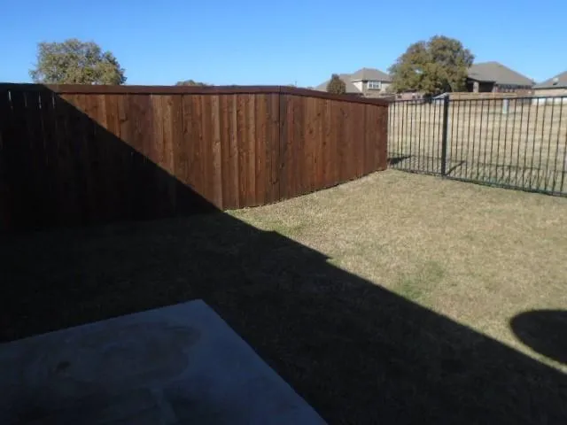 a view of a black gate