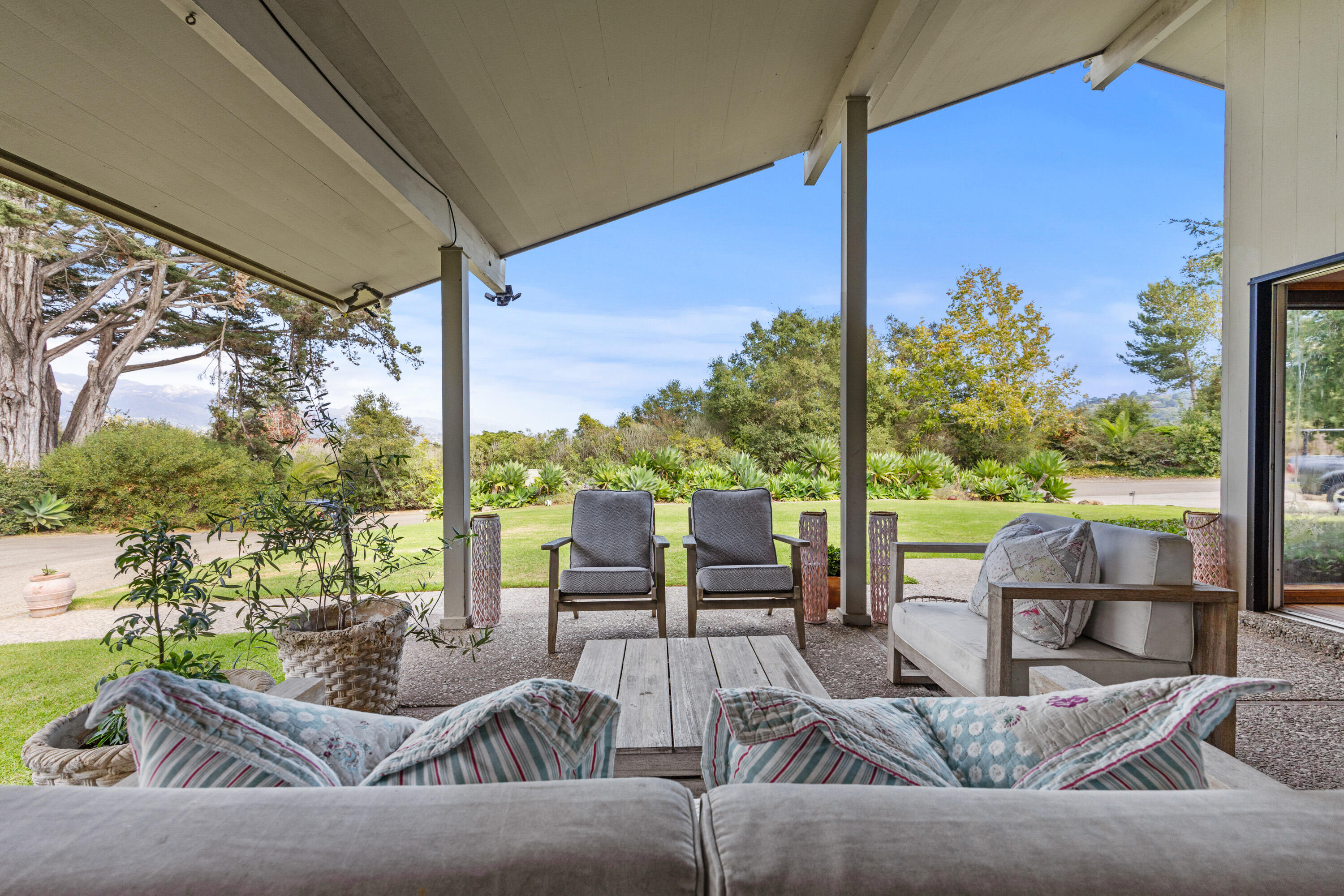 785 Carosam Road Santa Barbara, CA 93110 - Photo 11 of 46 a outdoor living space with patio furniture and garden view