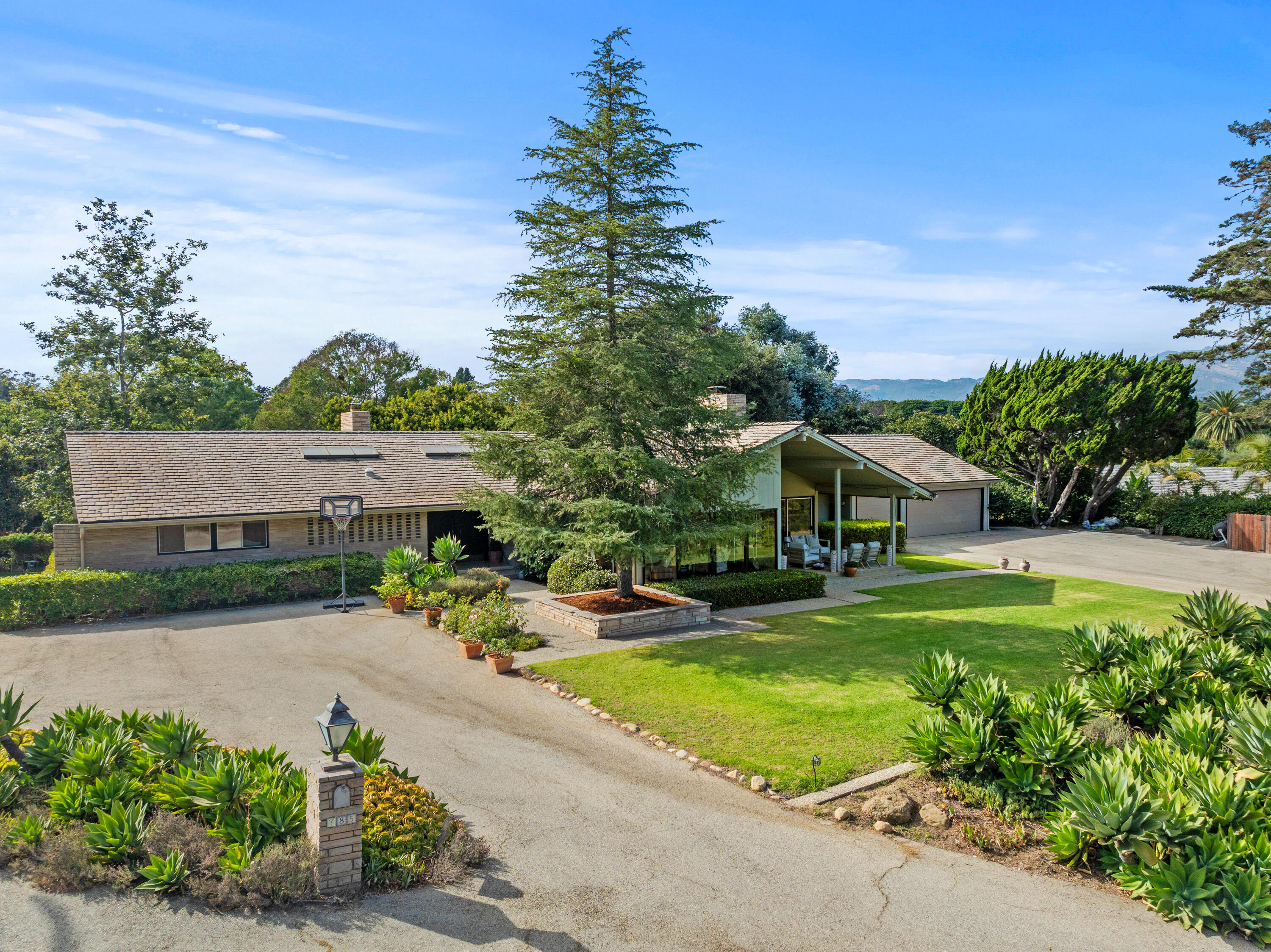 785 Carosam Road Santa Barbara, CA 93110 - Photo 45 of 46 an aerial view of a house with swimming pool garden and patio