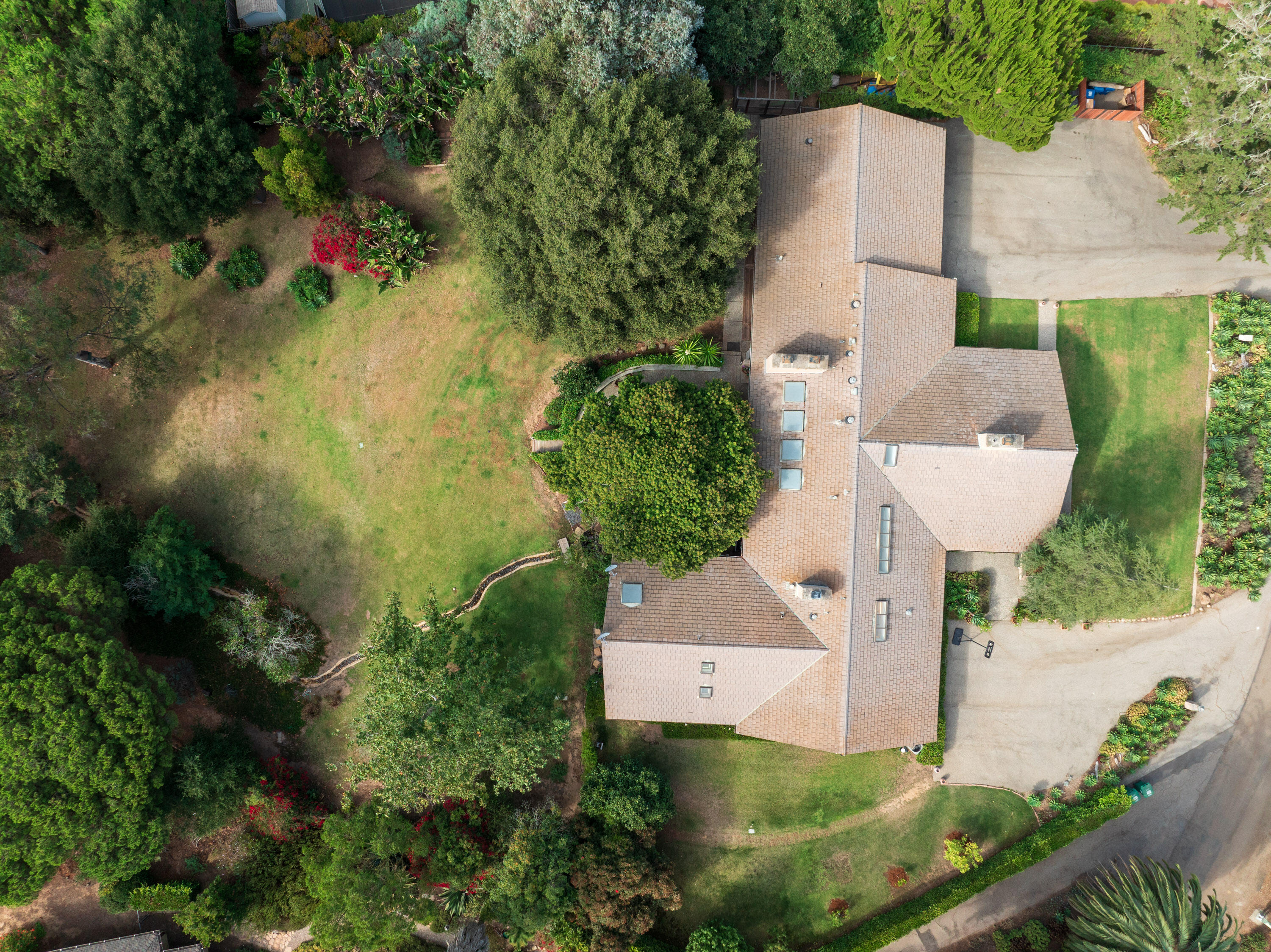 785 Carosam Road Santa Barbara, CA 93110 - Photo 46 of 46 an aerial view of a house with a yard and garden