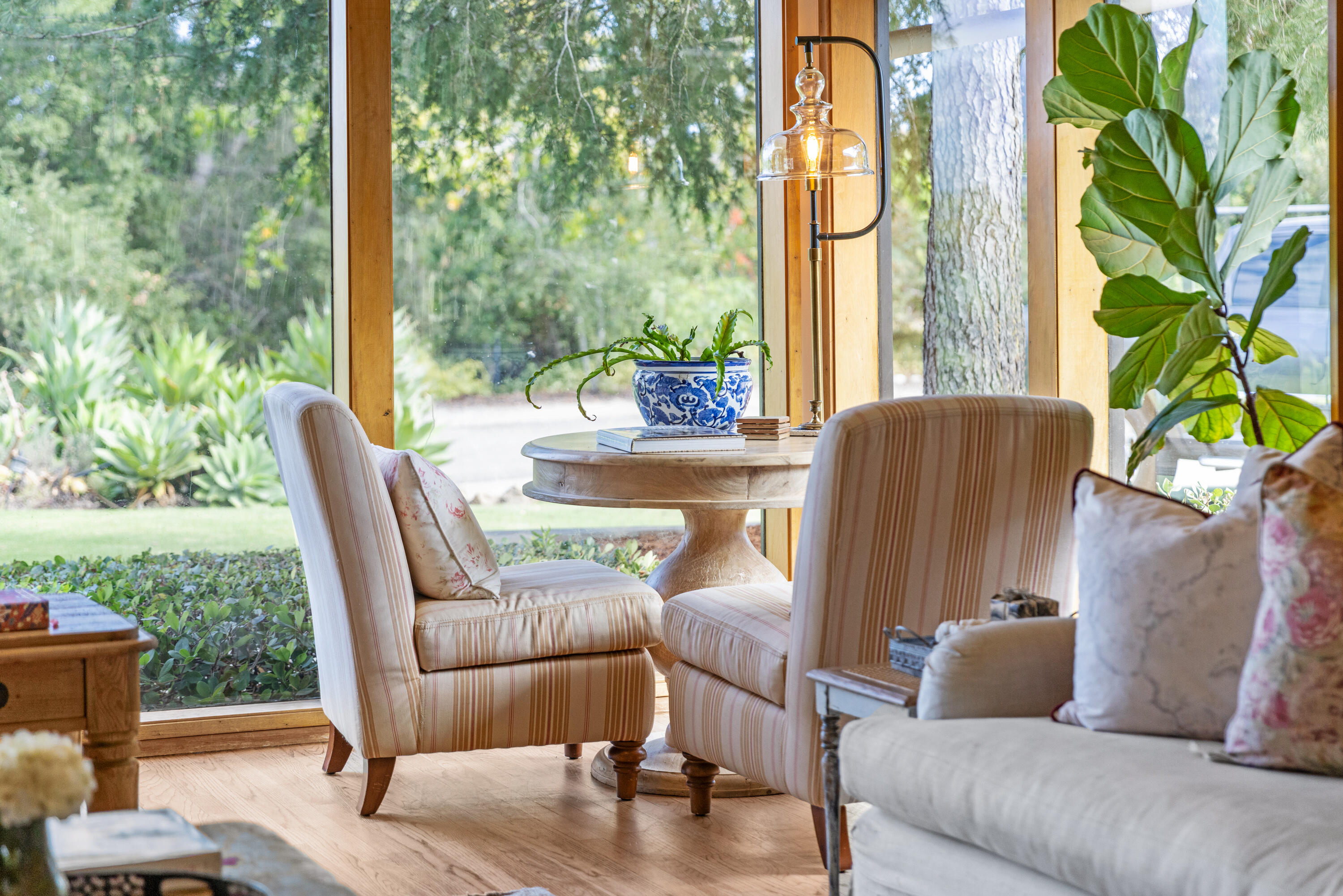 785 Carosam Road Santa Barbara, CA 93110 - Photo 6 of 46 a view of a porch with furniture and garden