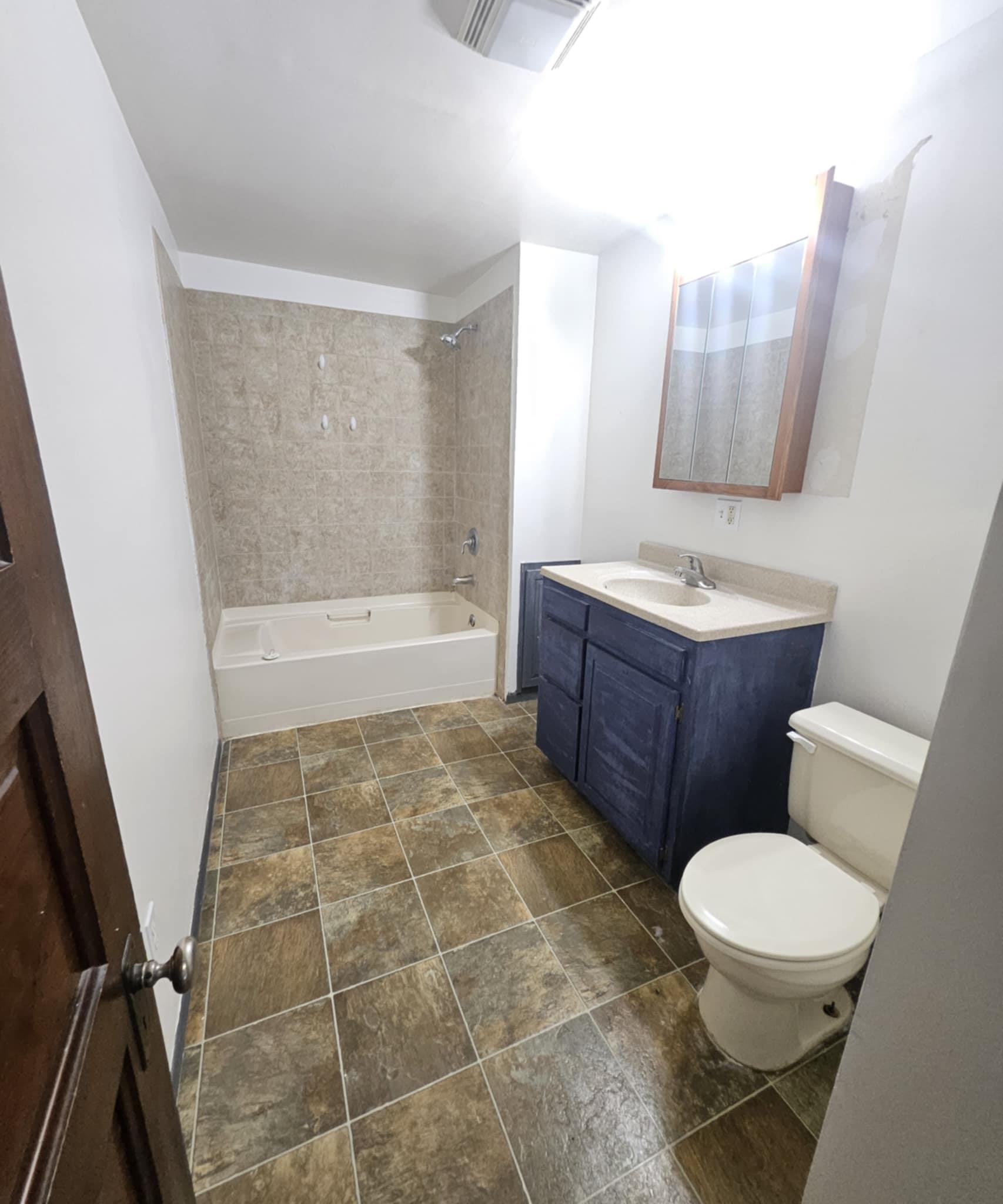 1219 Hackett Street Beloit, WI 53511 - Photo 14 of 19 a bathroom with a toilet a sink and a mirror