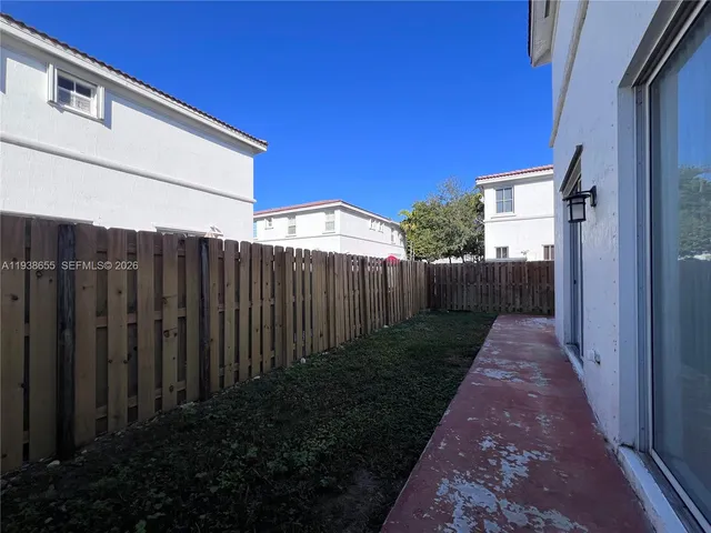 a backyard of a house