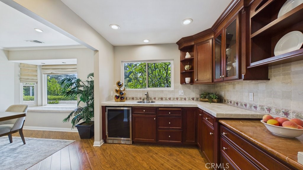 340 Toyon Road Sierra Madre, CA 91024 - Photo 21 of 60 View of the butlers pantry with dining room on the Left.