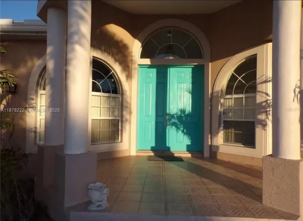 a view of front door of house