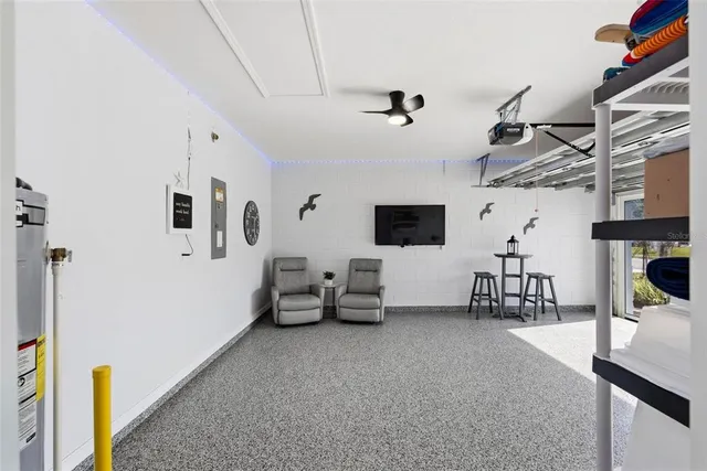 a view of livingroom with furniture and flat screen tv