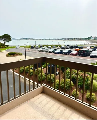 a view of city from a balcony