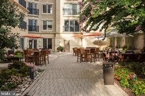 5 Park Place, Unit 425 Annapolis, MD 21401 - Photo 23 of 28 a view of a patio with table and chairs potted plants and large tree