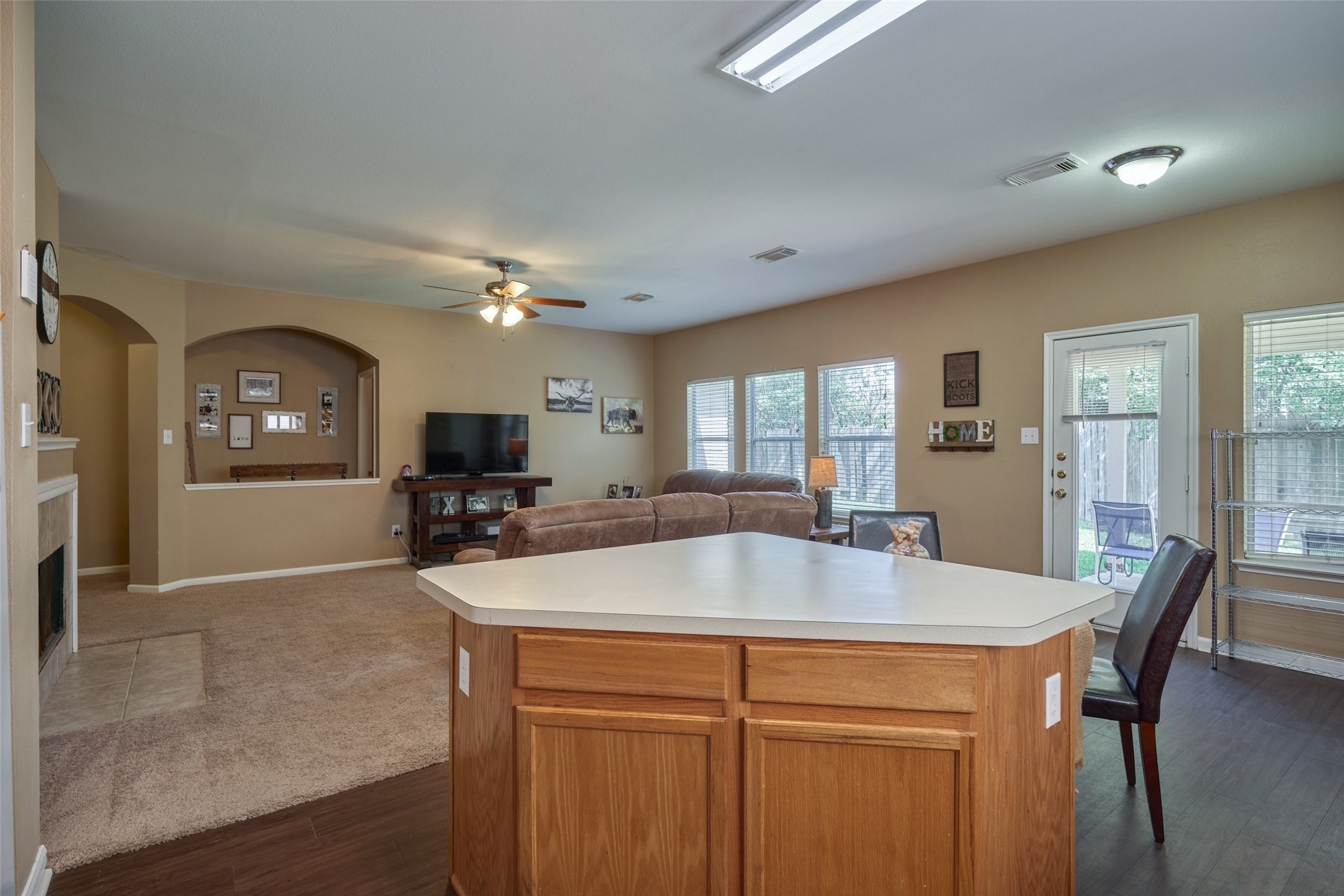 6214 Channelbrook Lane Spring, TX 77379 - Photo 17 of 29 a view of a dining room with furniture and a large window