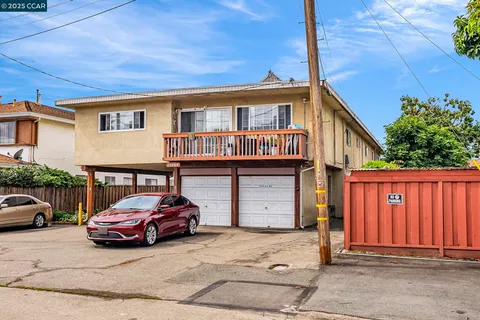 a car parked in front of a house