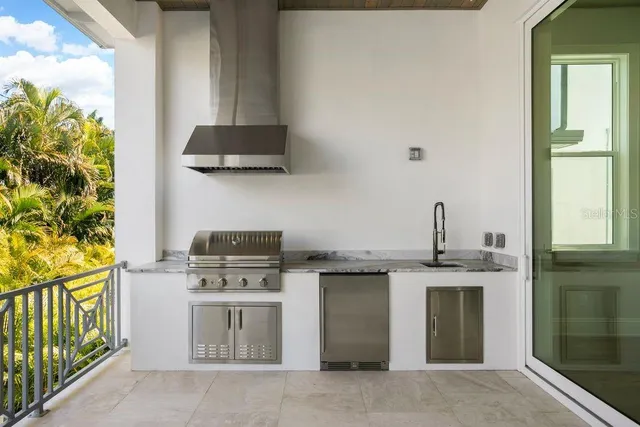 a view of a swimming pool with a yard