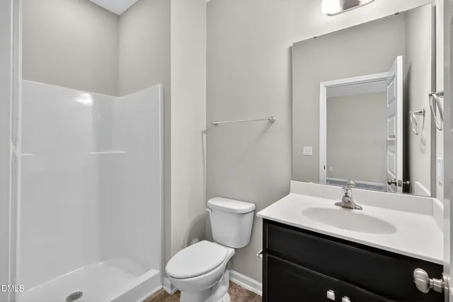 an empty room with closet