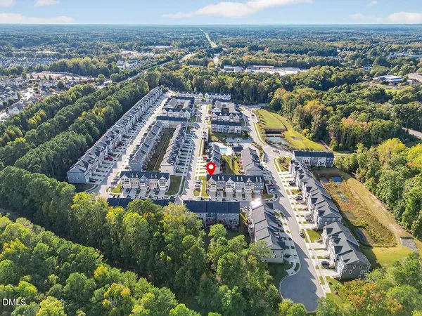 an aerial view of multiple house