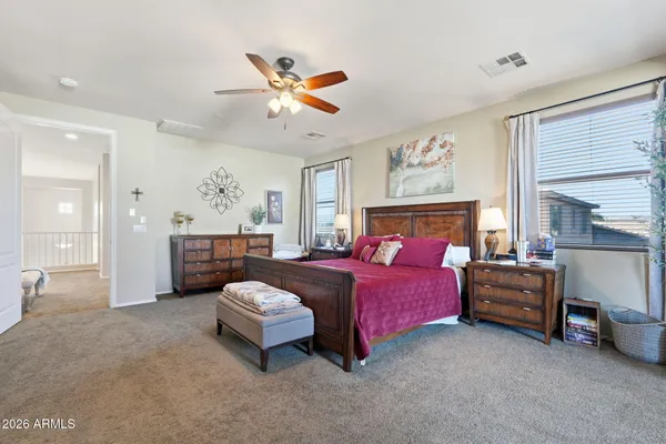 a room with furniture