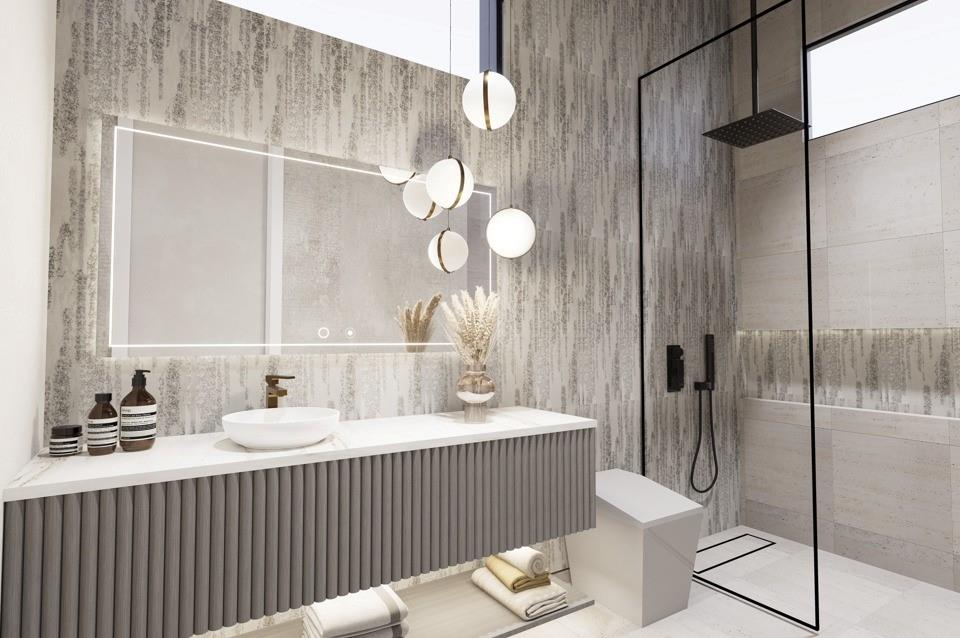 3905 Fieldview Way Wellington, FL 33414 - Photo 22 of 36 a bathroom with a sink and a mirror