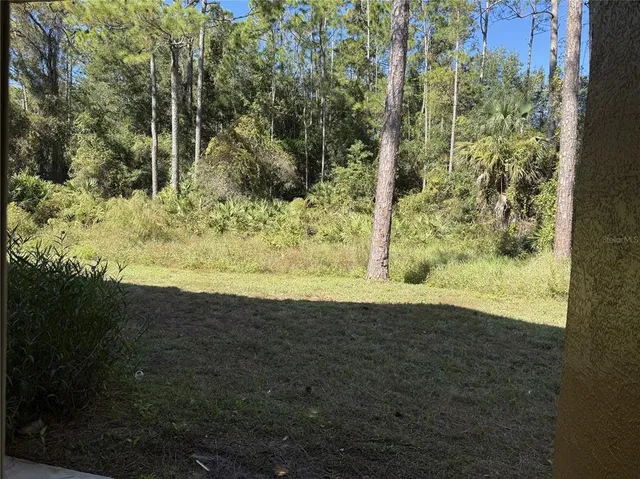 a view of a swimming pool with a lounge chair