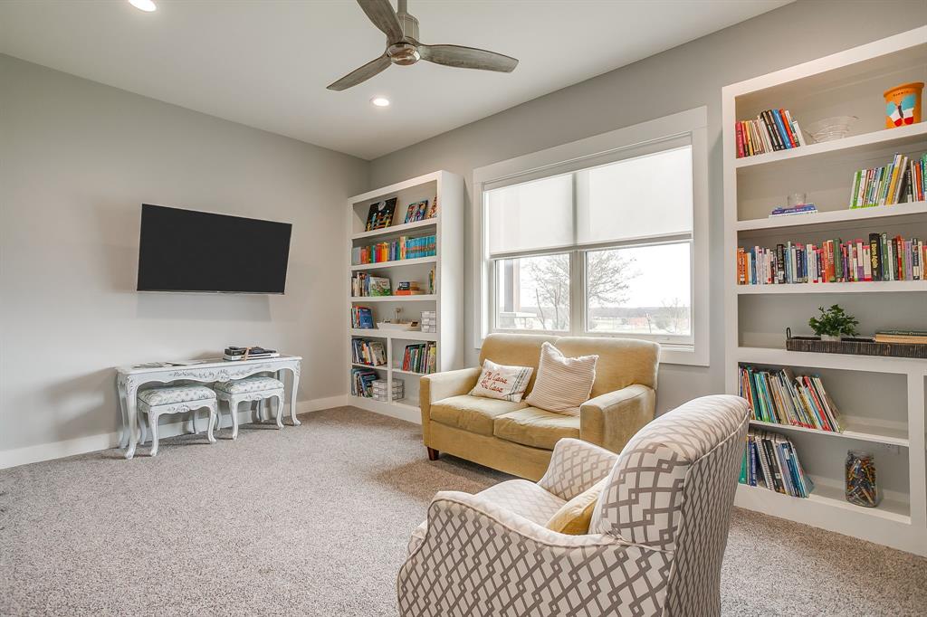 19611 North County Line Road Ponder, TX 76259 - Photo 31 of 40 a living room with furniture and a flat screen tv