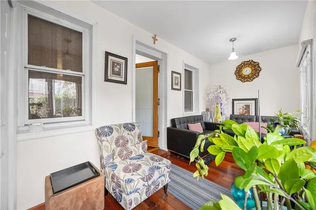 a living room filled with furniture