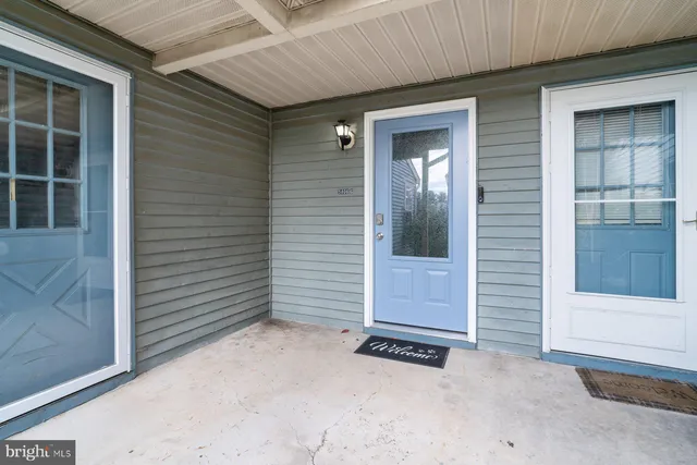 a view of wooden door