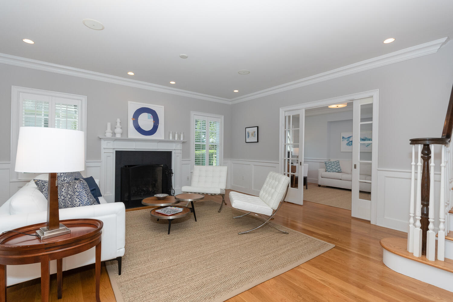 11 Harstrom Place Rowayton, CT 06853 - Photo 4 of 22 a living room with furniture and a fireplace