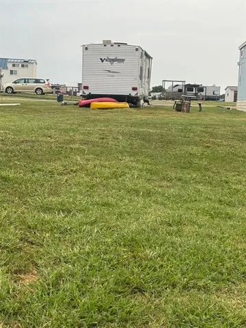 a view of a swimming pool and an outdoor space