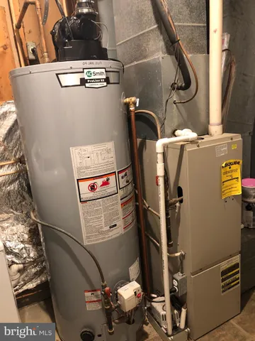 a close view of water heater room