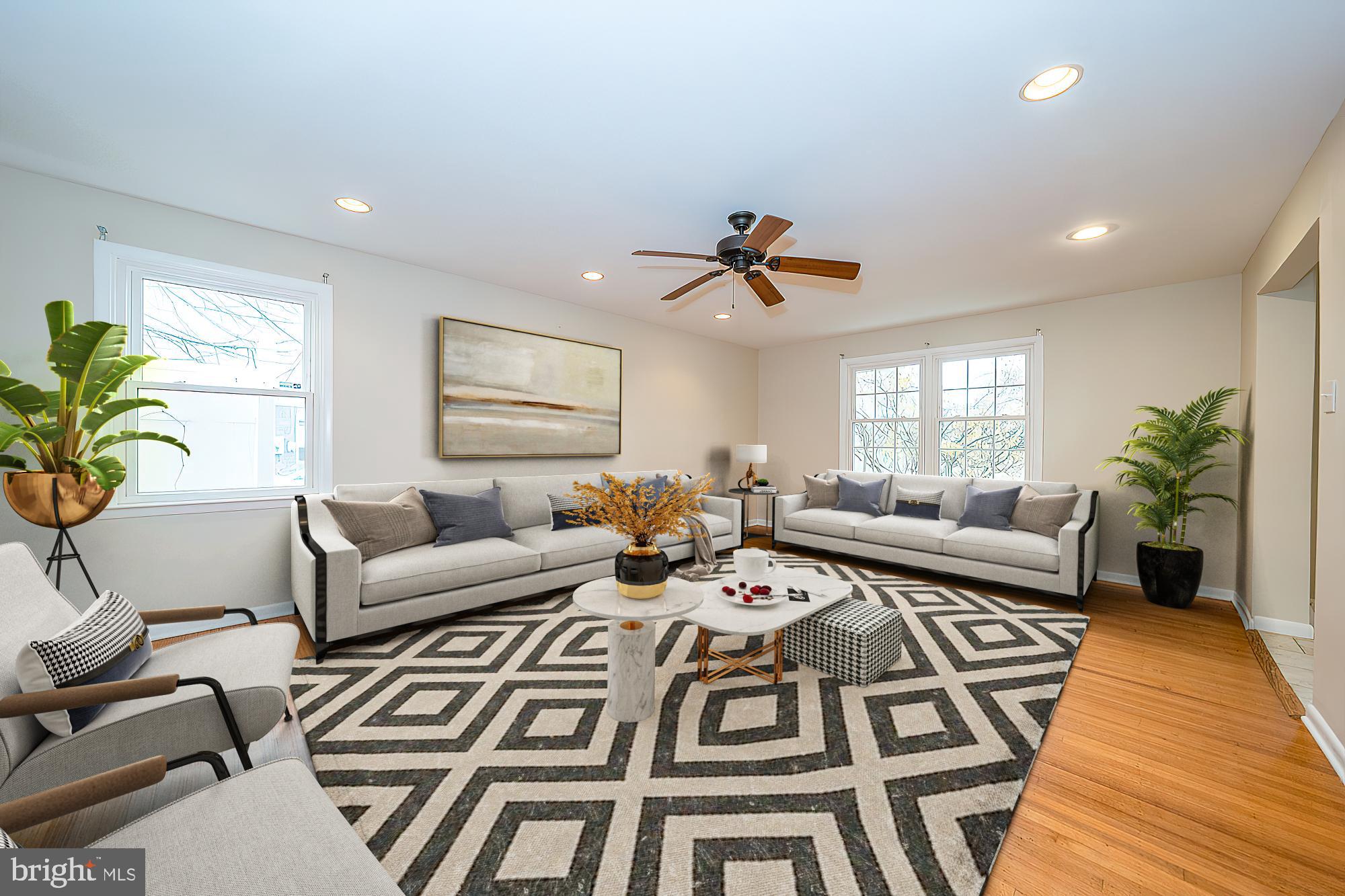 715 Ashbourne Road Cheltenham, PA 19012 - Photo 4 of 39 Virtually Staged Living Room