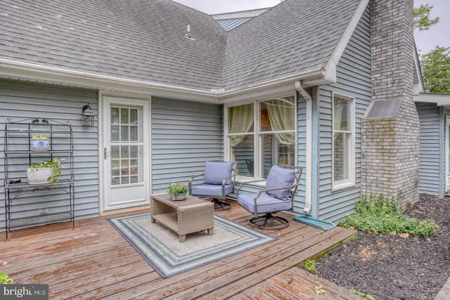 an aerial view of a house with garden