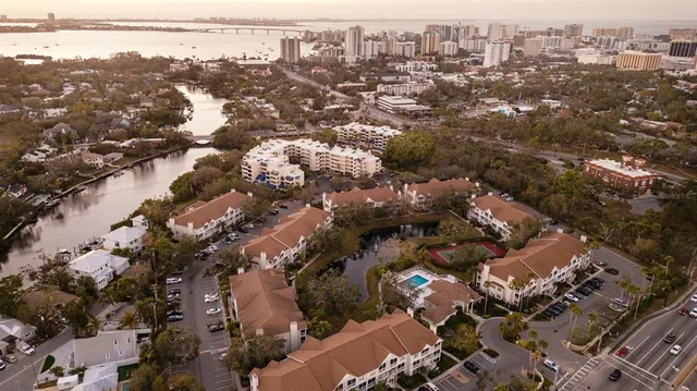 an aerial view of multiple house