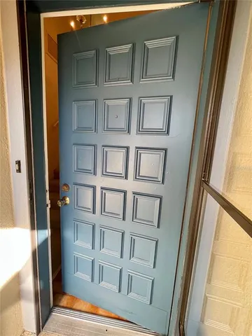 a view of front door