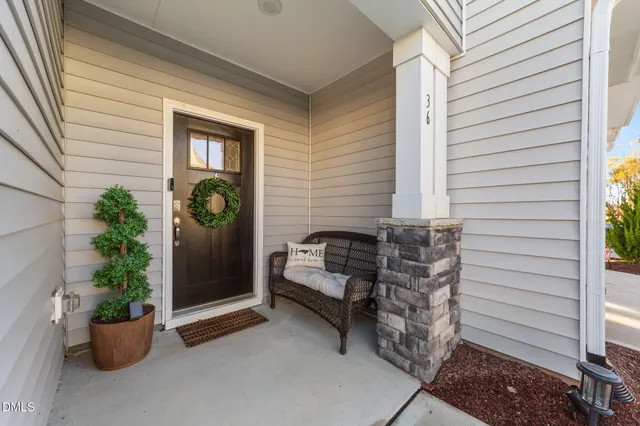 a view of outdoor space with seating space