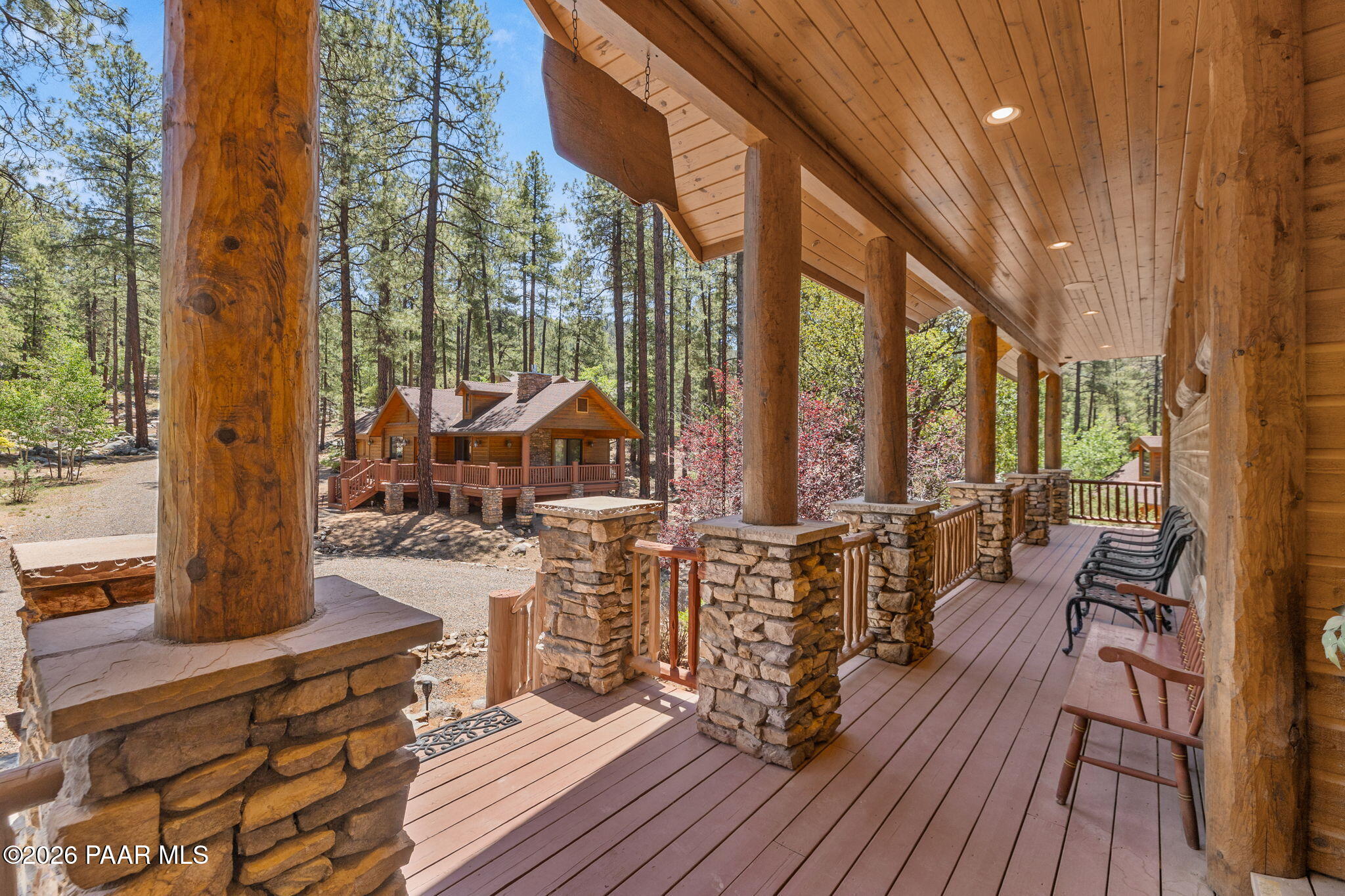 5140 East Charcoal Kiln Road Prescott, AZ 86303 - Photo 8 of 140 a view of balcony with chairs and wooden floor