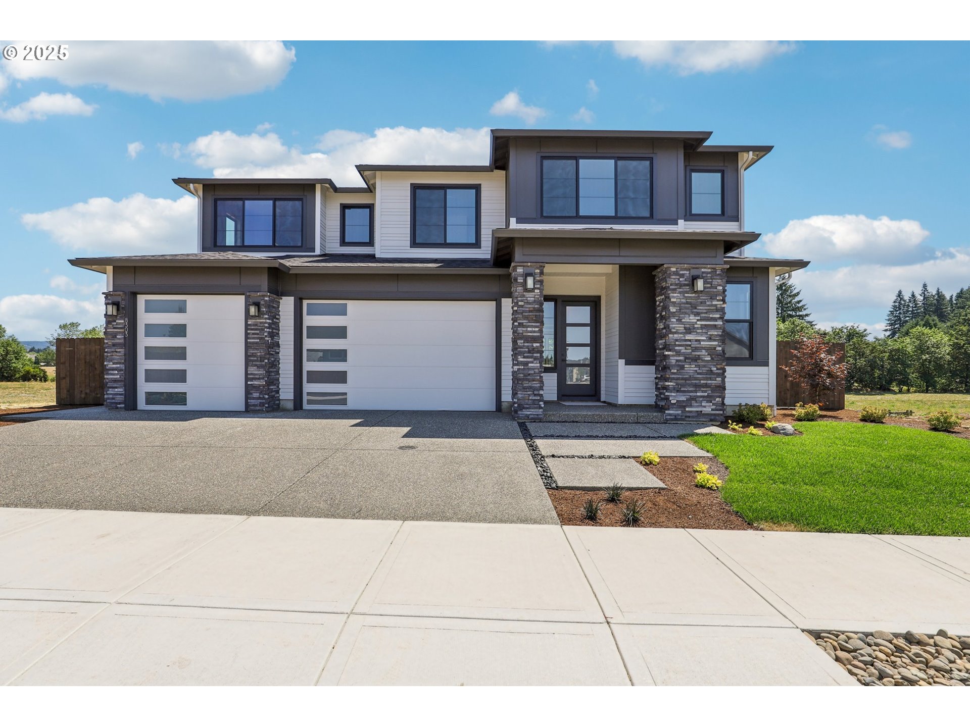 a front view of a house