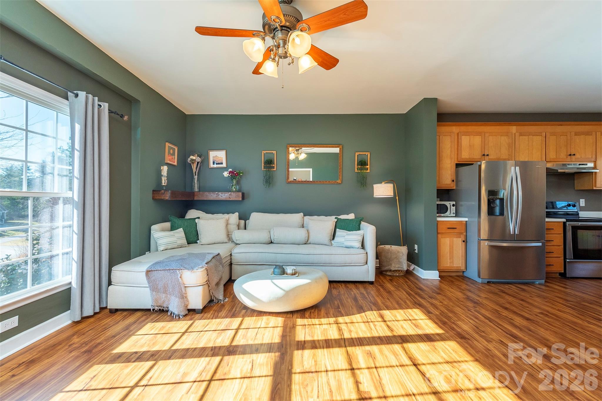 243 Scenic Ridge Drive Hendersonville, NC 28792 - Photo 7 of 47 a living room with fireplace furniture and a window