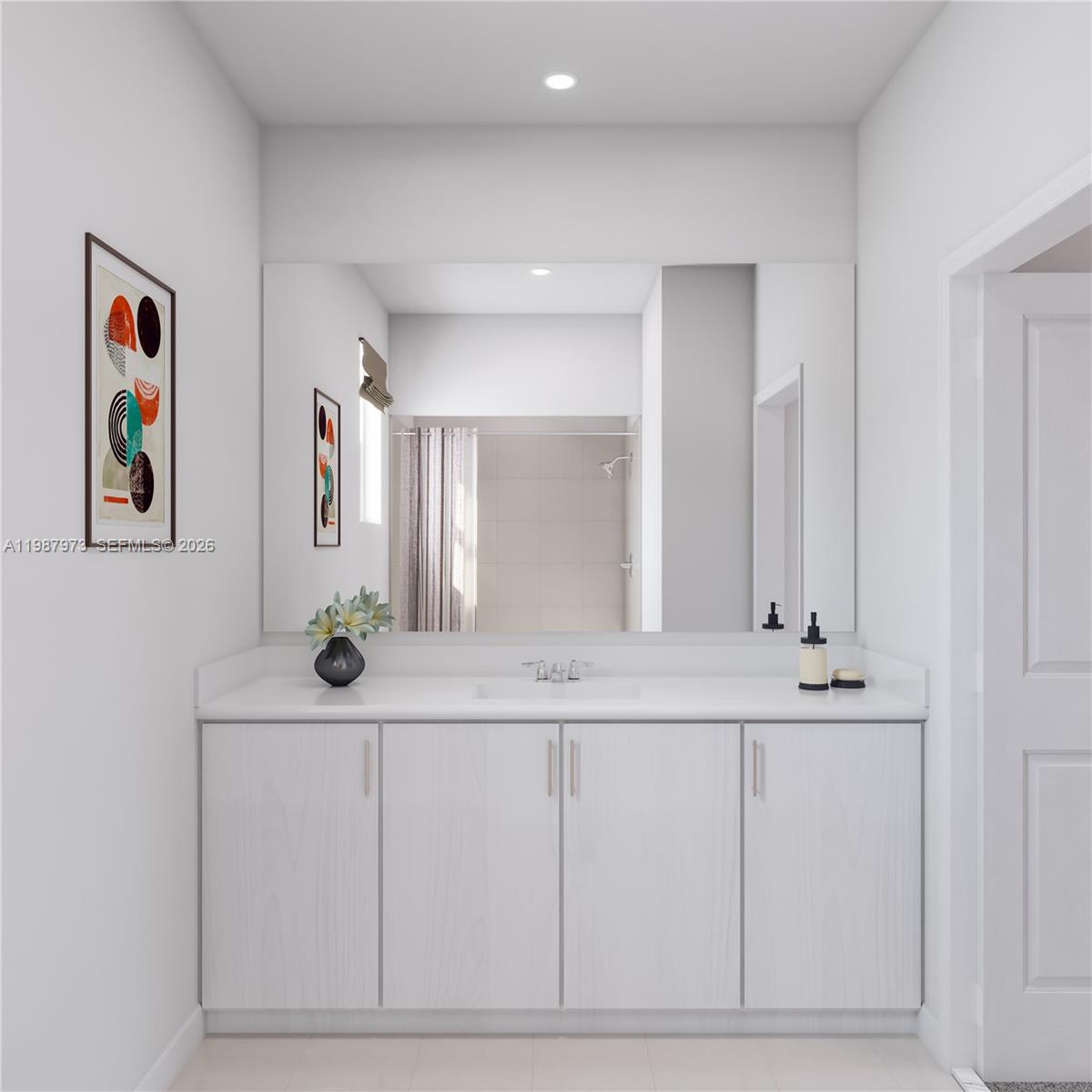 19462 Southwest 338th Terrace Homestead, FL 33034 - Photo 10 of 12 a bathroom with a sink and a mirror