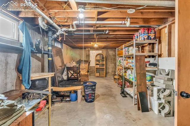 a view of storage and utility room