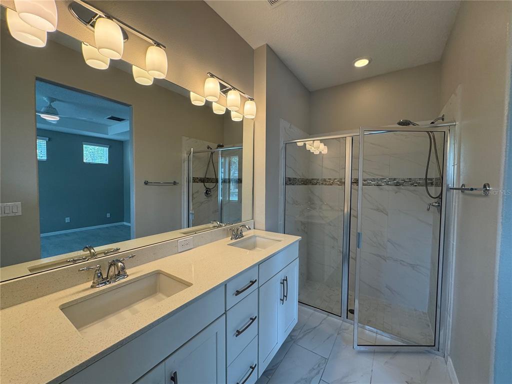 8620 Wellington Blue Lane Windermere, FL 34786 - Photo 12 of 22 a bathroom with a shower sink double and mirror