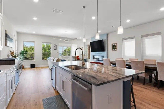 a view of entryway with wooden floor